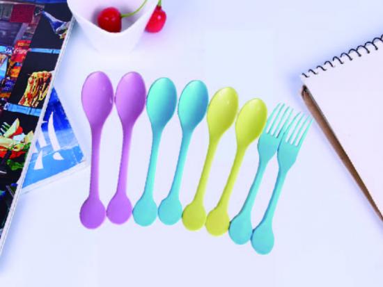 Biodegradable PLA cutlery set fork knife and spoon