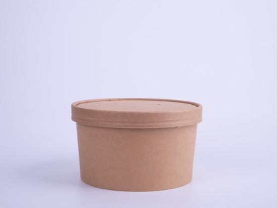 750ml kraft Paper Bowl With Secure Clear Lids