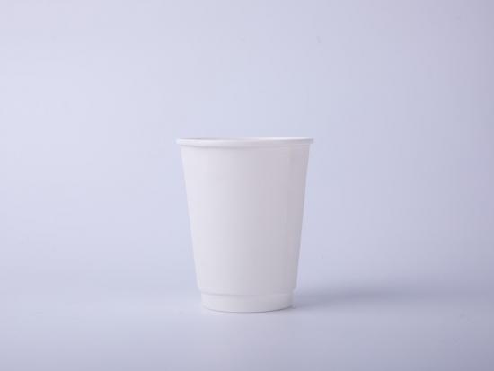 Disposable Double Wall Custom Logo Printed Paper Cups with Lids
