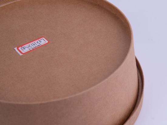 Disposable Biodegradable Takeaway Shallow Kraft  Salad Bowl