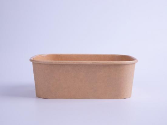  Rectangle Kraft Paper Container For Fruits Salad Packing