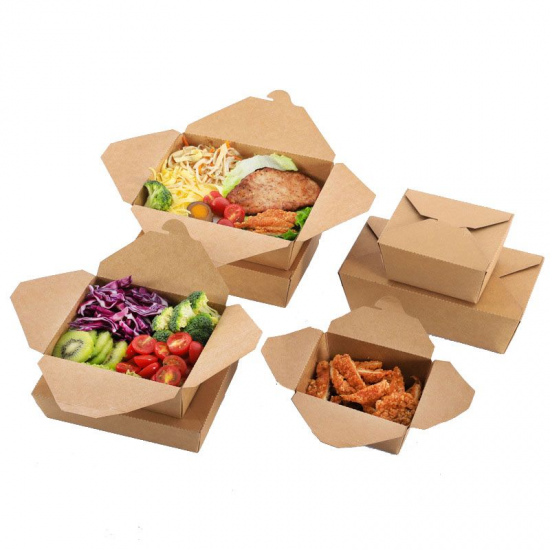 Take Away Lunch Packing Food Grade Kraft Paper box