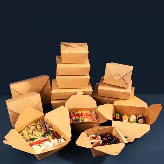 Take Away Lunch Packing Food Grade Kraft Paper box