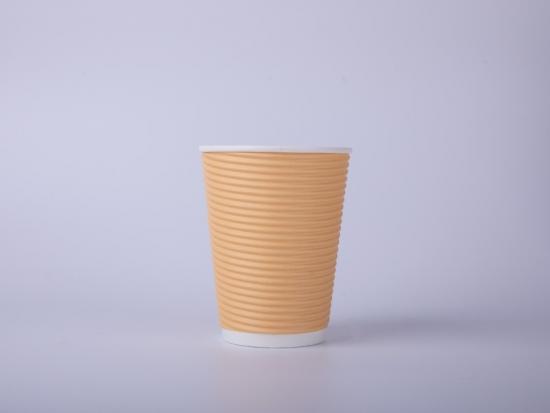 Wholesale insulated ripple wall wrapped paper cup for beverage