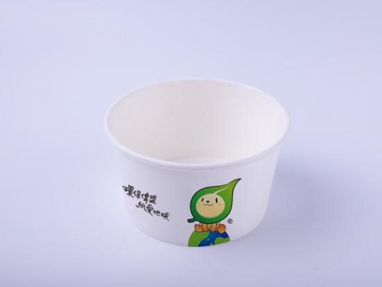 PLA lined paper food container with lid
